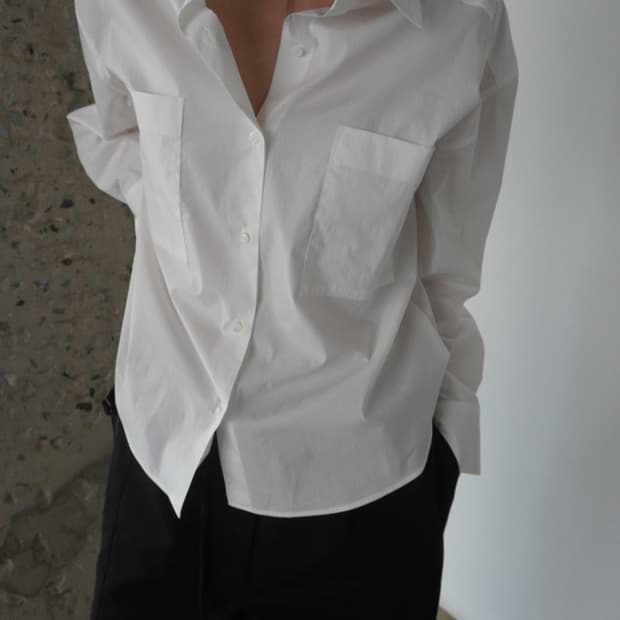 뉴욕나인스튜디오 Blanc Shirts 블랑 셔츠 숏 화이트