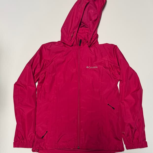 여성 컬럼비아 옴니쉴드 후드 바람막이 S 핑크