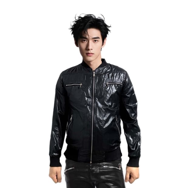 돌체앤가바나 나일론 4포켓 집업 바이커 바람막이자켓