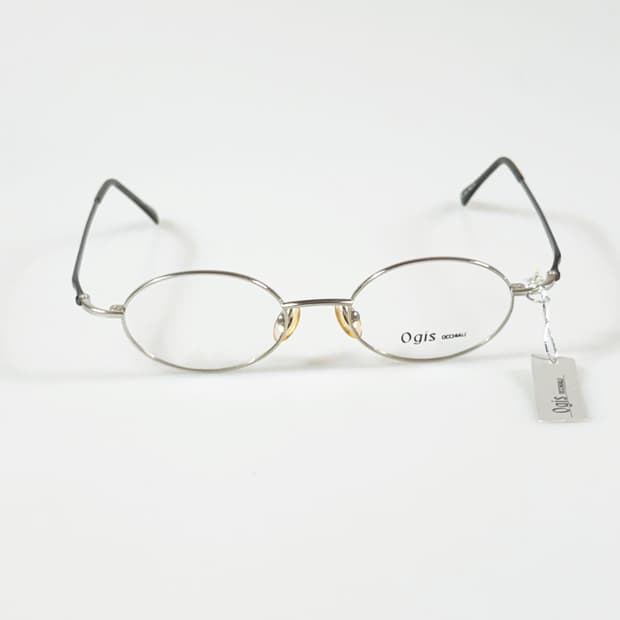 OGIS 실버 슬림 오벌 메탈 프레임 빈티지 안경
