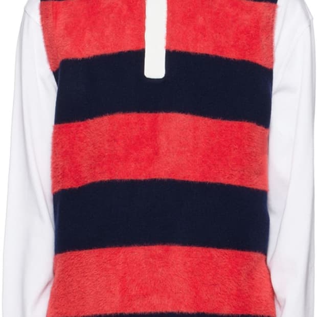 Eytys 레드&네이비 팩스 폴로 셔츠 M