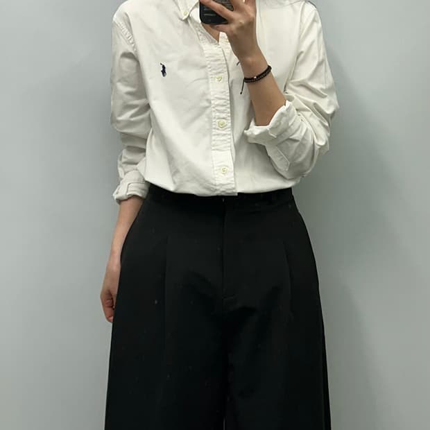 폴로 랄프로렌 화이트 옥스포드 셔츠