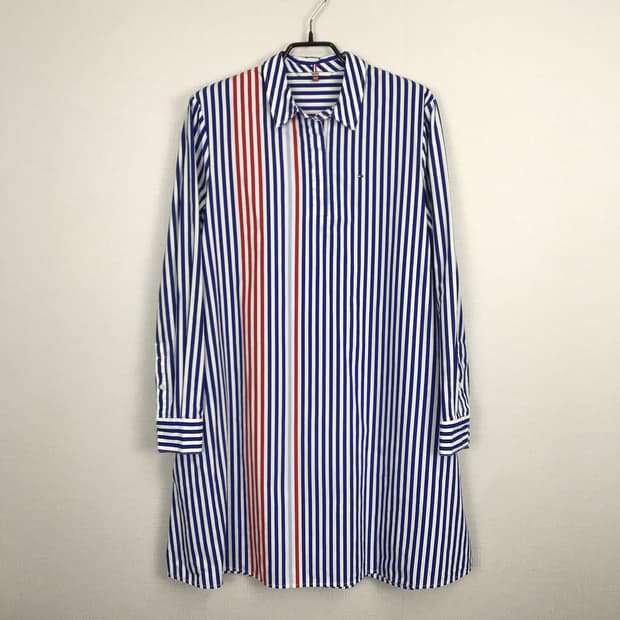 타미힐피거 스트라이프 원피스형 셔츠 여성XS