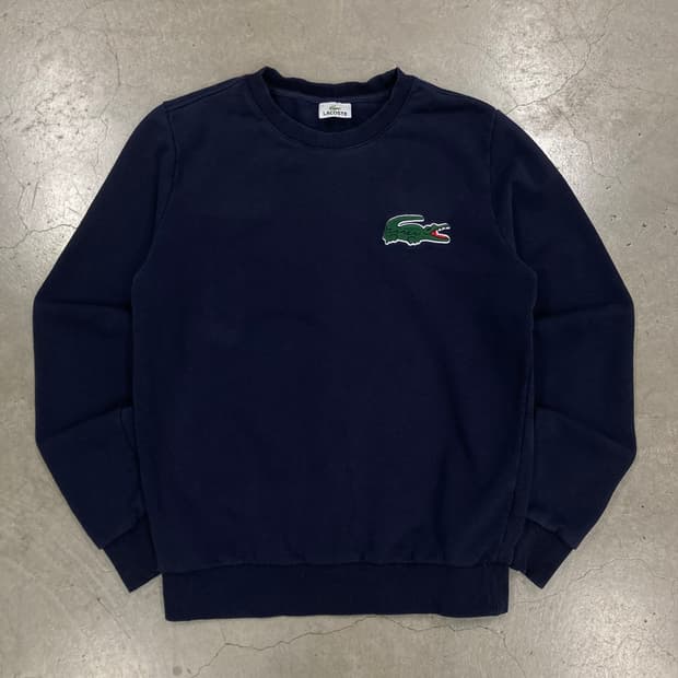라코스테 네이비 컬러 스몰 로고 맨투맨
