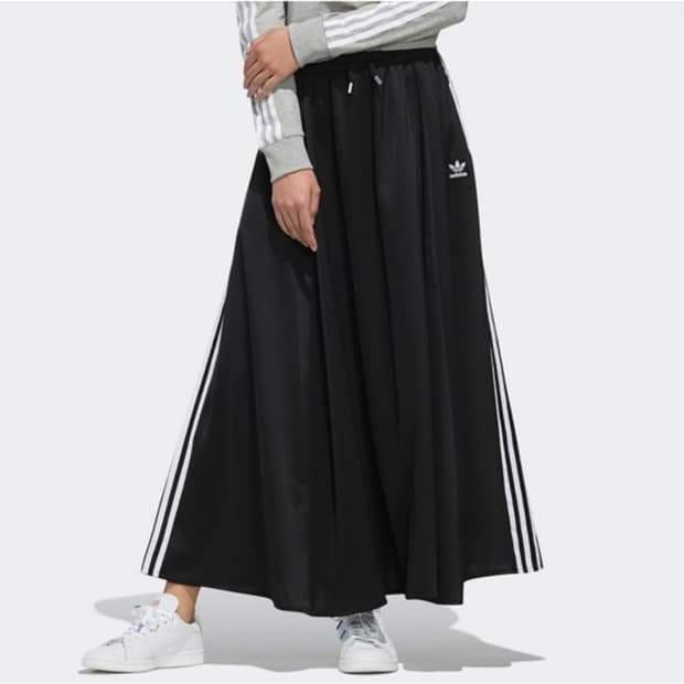 아디다스 새틴 롱스커트