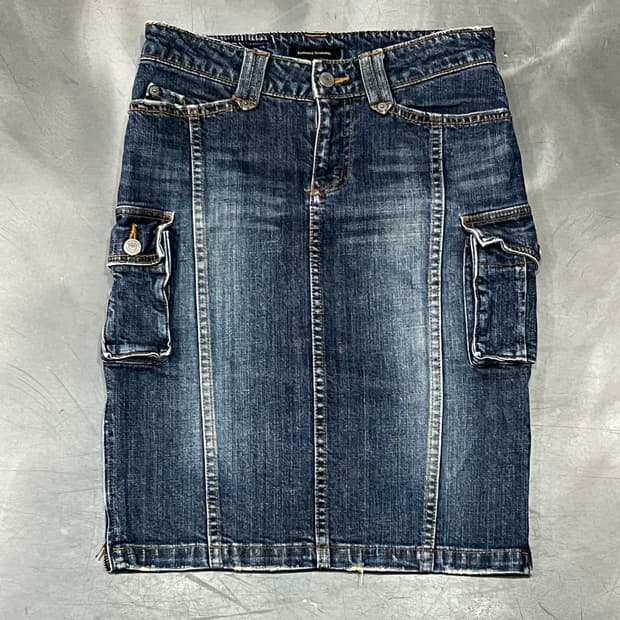 아바하우스 카고 데님 스커트 y15894