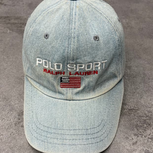 90s 폴로 스포츠 랄프로렌 스펠아웃 데님 볼캡