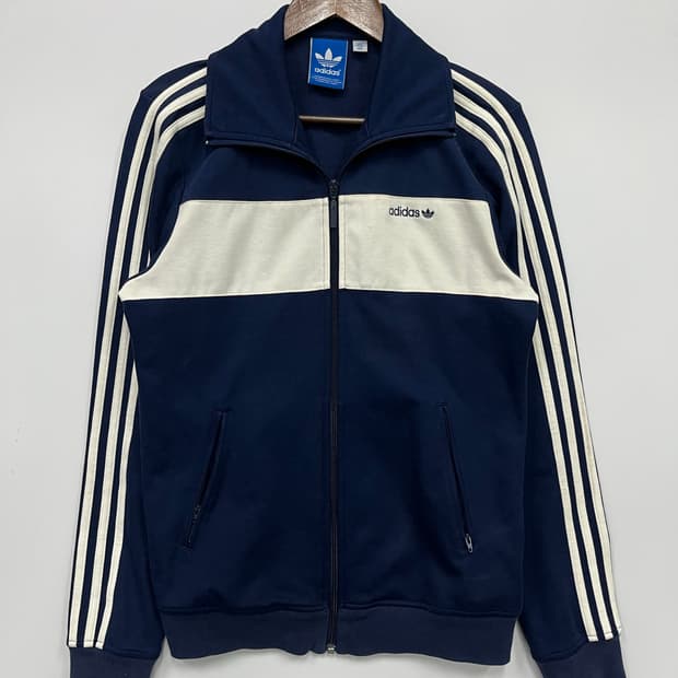 아디다스 네이비 베켄바우어 져지 트랙탑 