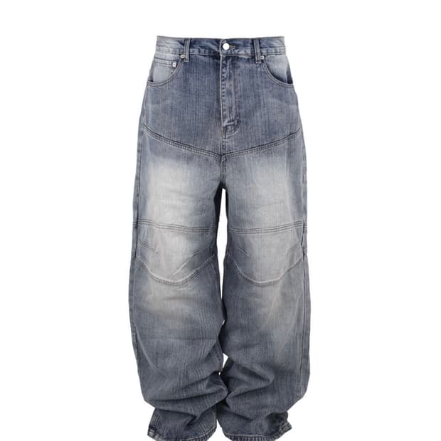 [2] 어웬드 블루 와이드 바이커 데님 팬츠