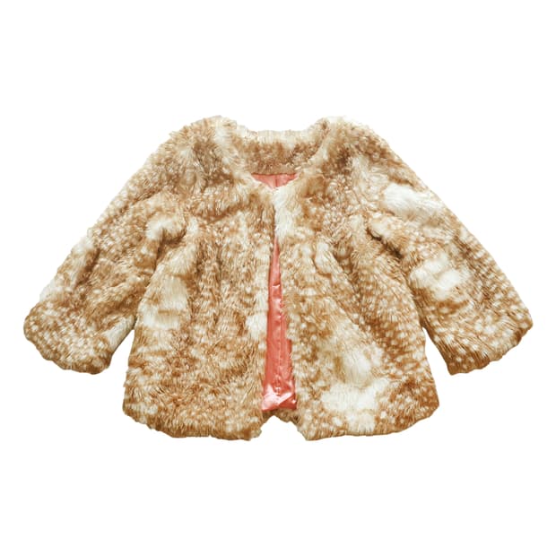 빈티지 7부 페이크퍼 숏 자켓