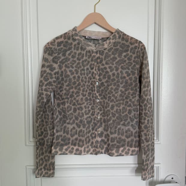 zara 호피 가디건