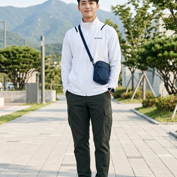 컬럼비아(Columbia) 스판 나일론 집업 자켓 바람막이