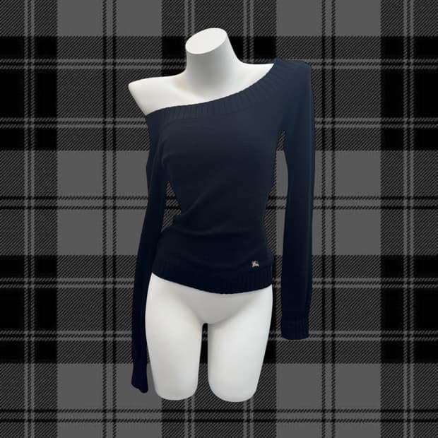 Burberry cashmere open-shoulder top