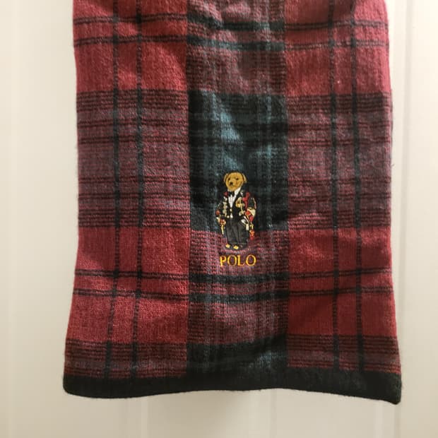 폴로 랄프로렌 베어 체크 머플러 목도리