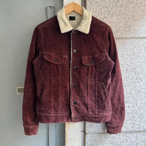 리 로고 코듀로이 쉐르파 트러커 자켓
