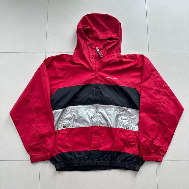 90s [M] 폴로 스포츠 빈티지 빅로고 바람막이 자켓