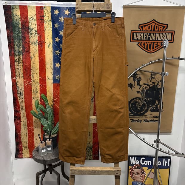 일본판 LEE 유니온메이드 덕캔버스 샌포라이징 카펜터 워크팬츠 N630