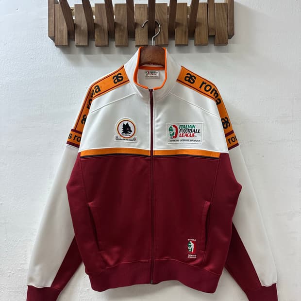 AS Roma 1993 이탈리아 풋볼 리그 공식 트랙 져지 자켓