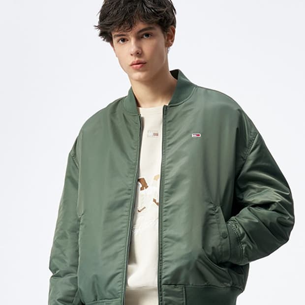 타미진스 봄버 자켓 카키 상태 A급