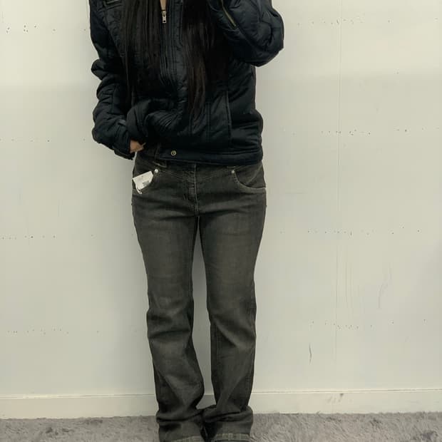 재패니즈 흑청 슬림핏 데님