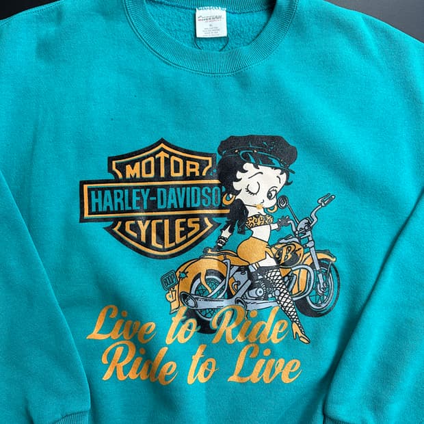 90's Harley davidson x Betty boop