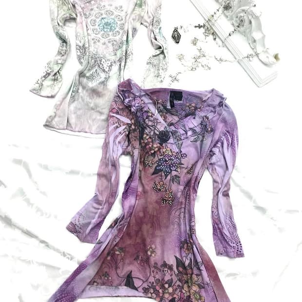 Fairy core purple shirt