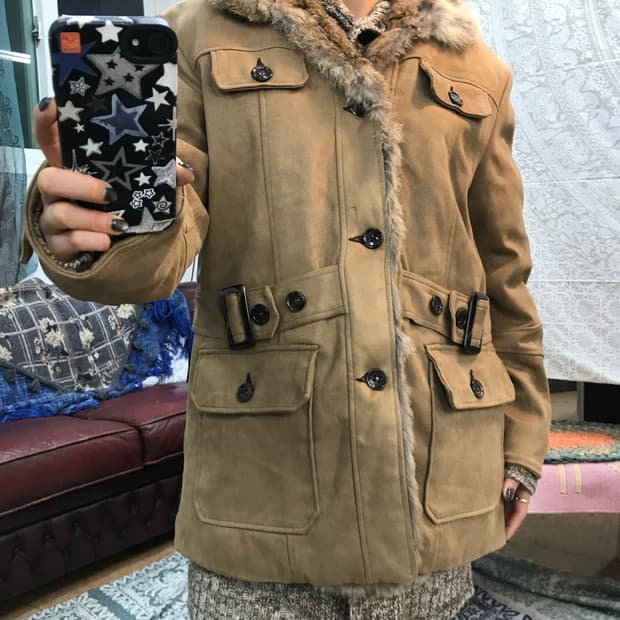 Great gatsby 그레이트 게츠비 벨티드 양털 무스탕 