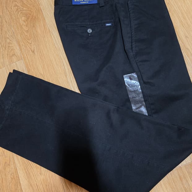 폴로 랄프로렌 새상품 남성 클래식핏 치노 블랙 바지(31~32인치)