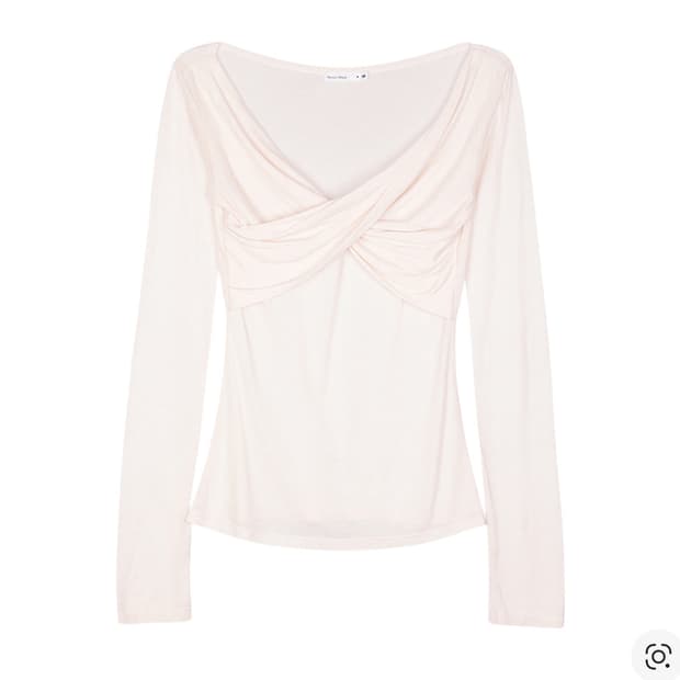 [새상품] 레이즈미야 아오이 리본 발레 셔링티 핑크 M