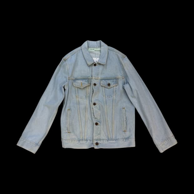 오프화이트 페어리 프린트 데님 재킷