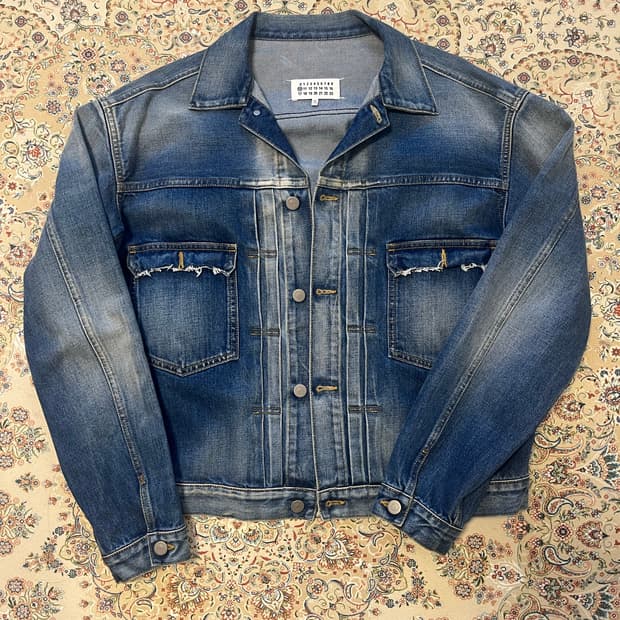 마르지엘라 디스트레스드 데님 자켓