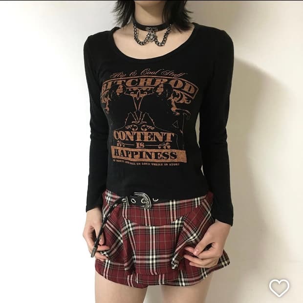 빈티지 펑크 롱 슬리브 