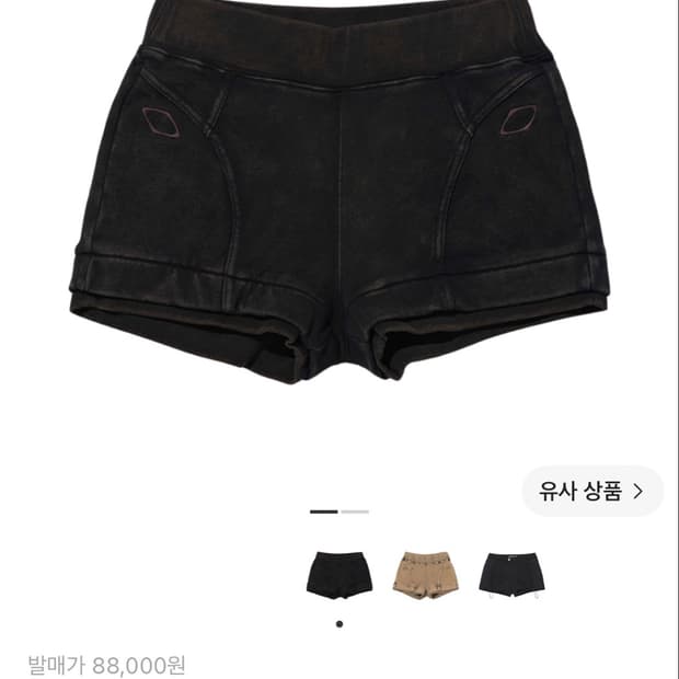 미스치프 (W) 미스치프 마이크로 워시드 쇼츠 워시드 블랙
