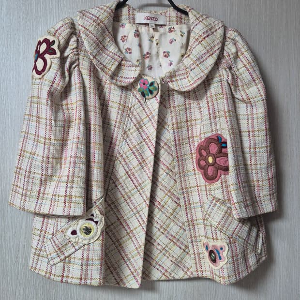 (정품) 겐죠 겐조 플라워 패치 라운드넥 자켓 36