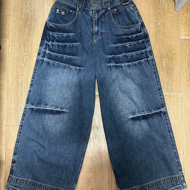 오퍼스0012 CLAWED MELTED DENIM PANTS INDIGO