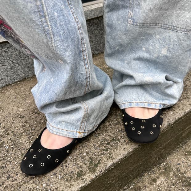 00s 쥬세페 자노티 스웨이드 발레 플랫