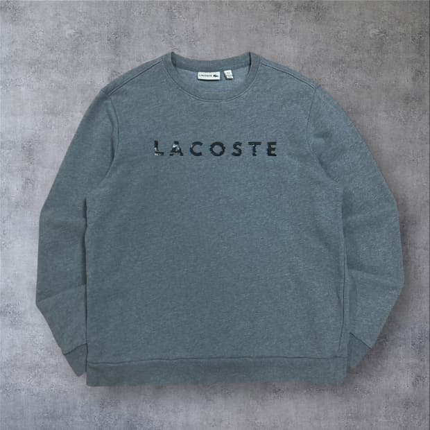 라코스테 스펠아웃 로고 맨투맨