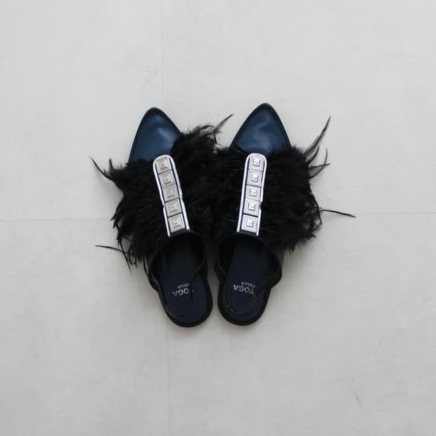 Toga pulla feather sling back shoes