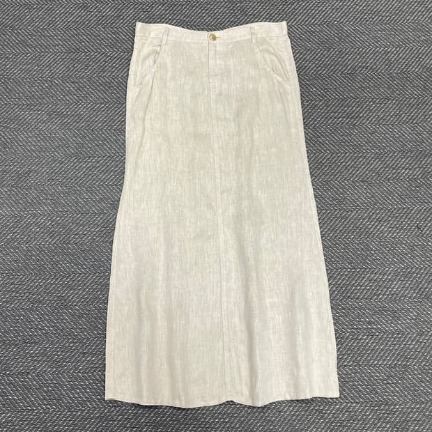 콤사이즘 린넨 롱 스커트 v0234