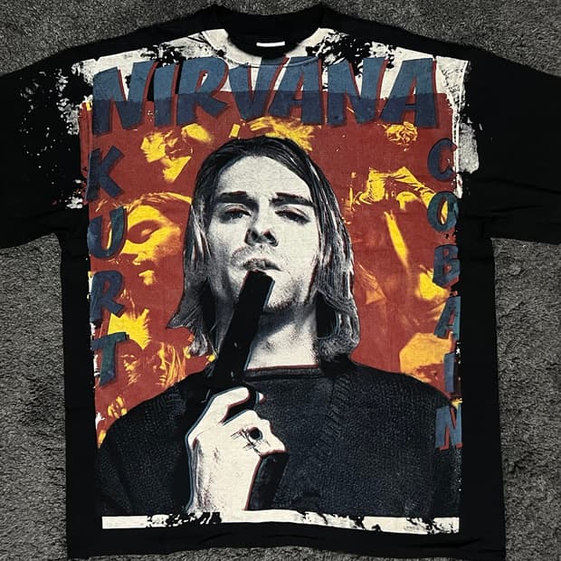 (rep) 빈티지 너바나 밴드 페이딩 티셔츠