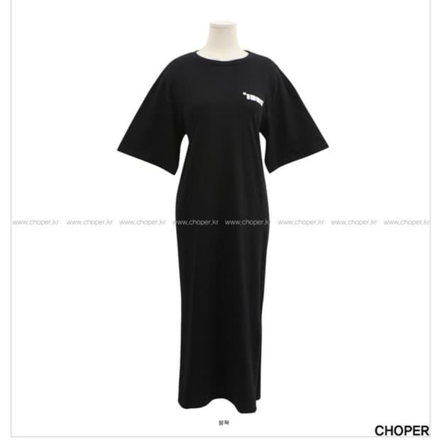CHOER 롱 티셔츠 원피스