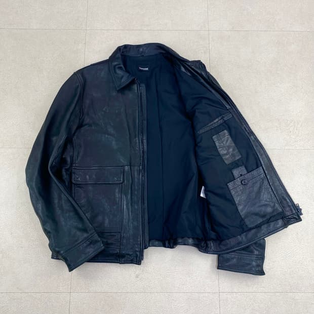 긱테일러 램스킨 신슐레이트 리얼 레더 자켓 (105)