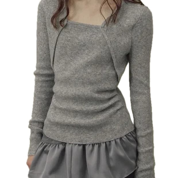 트위 케티아 셔링 볼레로 니트