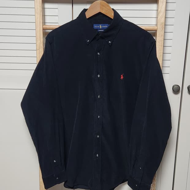 폴로 랄프로렌 블랙 코듀로이 셔츠