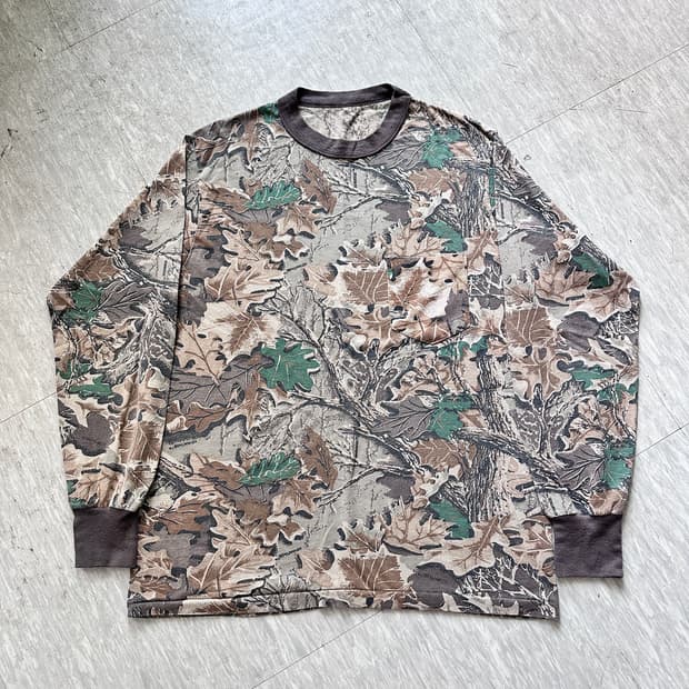 90s 리얼트리 롱슬리브 티셔츠 MADE IN USA