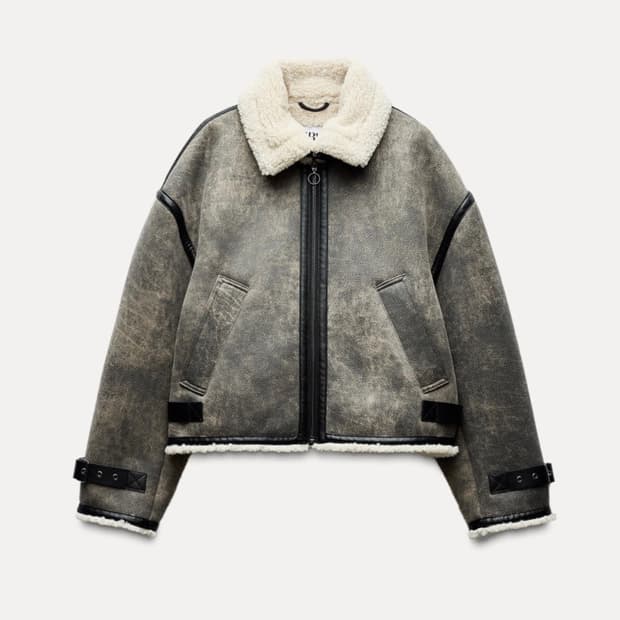 자라 탭 디테일 더블 페이스드 점퍼 