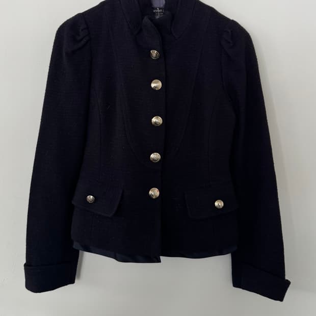 [y2k vintage] 빈티지 블랙 퍼프 숄더 자켓