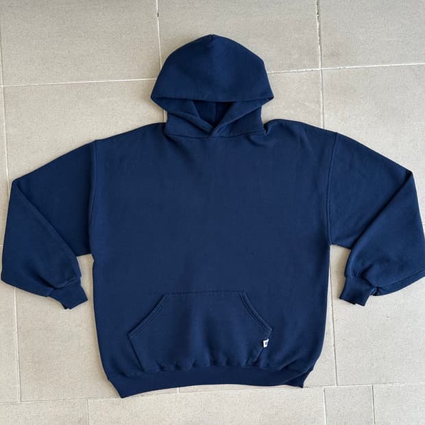 90s 빈티지 러셀 후드 네이비 XL USA
