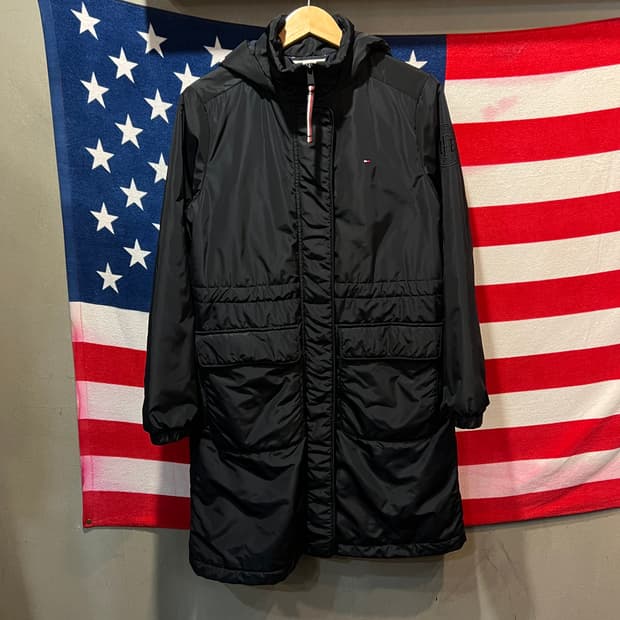 타미힐피거 후드 롱패딩