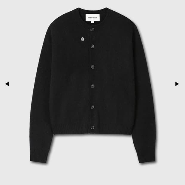 (L) 토니웩 알파카 모헤어 가디건 블랙